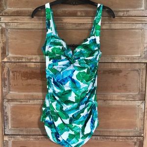 Catalina Suddenly Swim palm leaf swimsuit